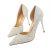 Chaussure HANMAX SY18062101 : escarpin de mariage femme a talons haut paillete chaussures de soiree cocktail mariee en cristal